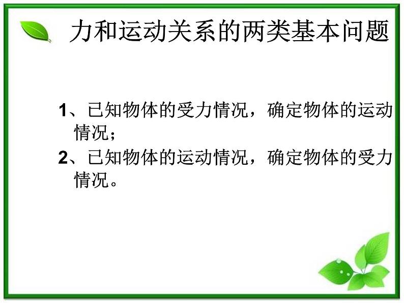 黑龙江省哈尔滨市木兰高级中学物理必修1《牛顿运动定律的应用》课件（一）（新人教版）第2页