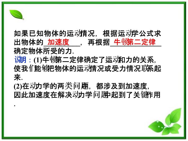 高一物理培优人教版必修1课件 第4章第六节《用牛顿运动定律解决问题（一）》第5页