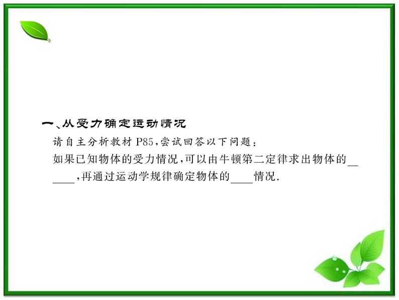 高中物理课时讲练通配套课件：4.6《用牛顿运动定律解决问题（一）》（人教版必修1）第4页