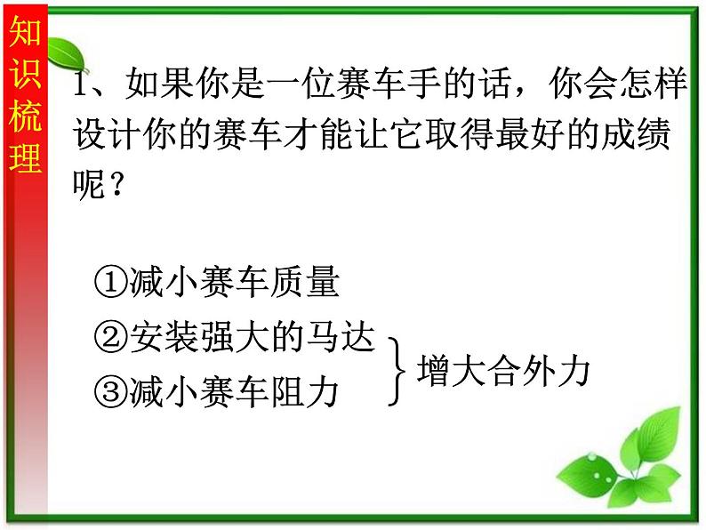 物理课件：人教版必修一 探究加速度与力质量的关系02