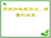 高一物理课件 4.2 实验：探究加速度与力、质量的关系 2（人教版必修1）