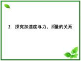 高一物理课件：4.2《实验：探究加速度与力、质量的关系》4（人教版必修1）