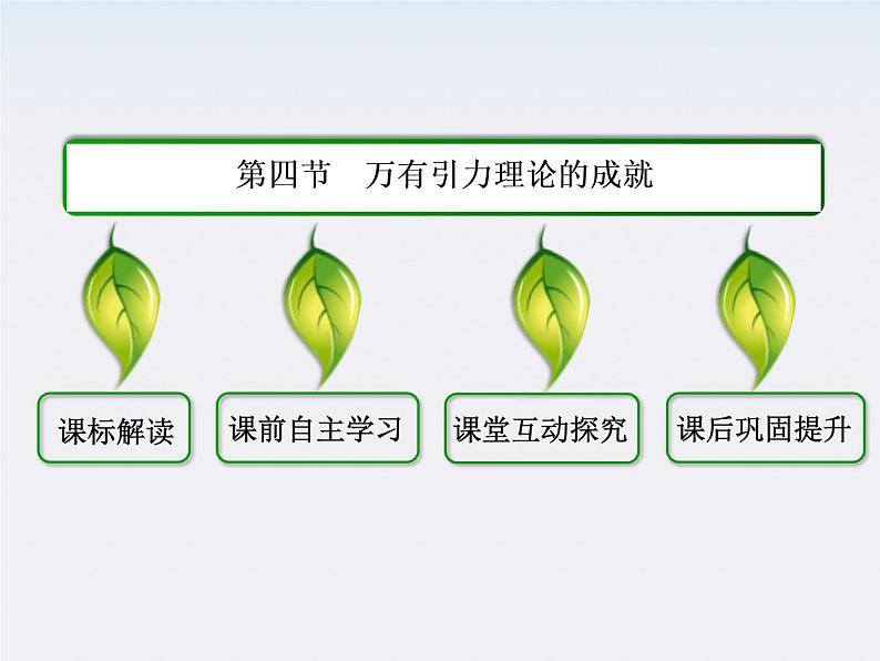 版高中物理（人教版必修2）同步学习方略课件6-4《万有引力理论的成就》第2页