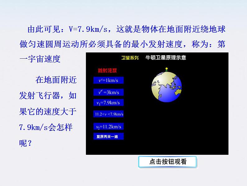 高一物理课件：5《宇宙航行》（人教版必修2）第7页