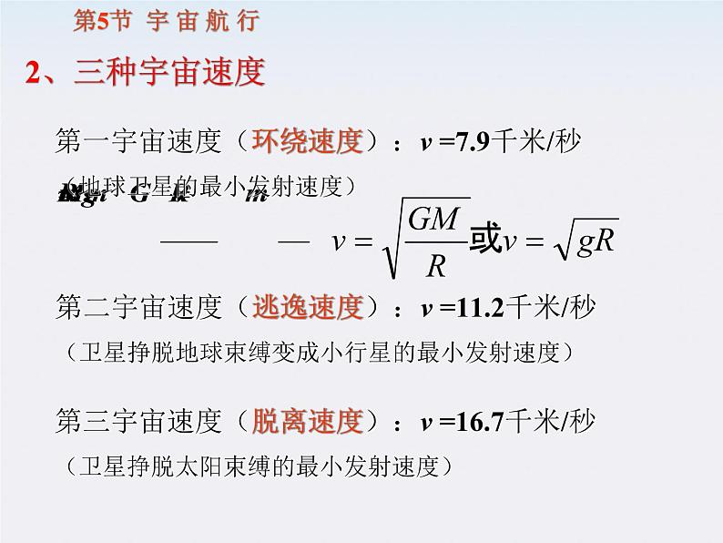 物理课件：6.5《宇宙航行》新人教版必修2第8页