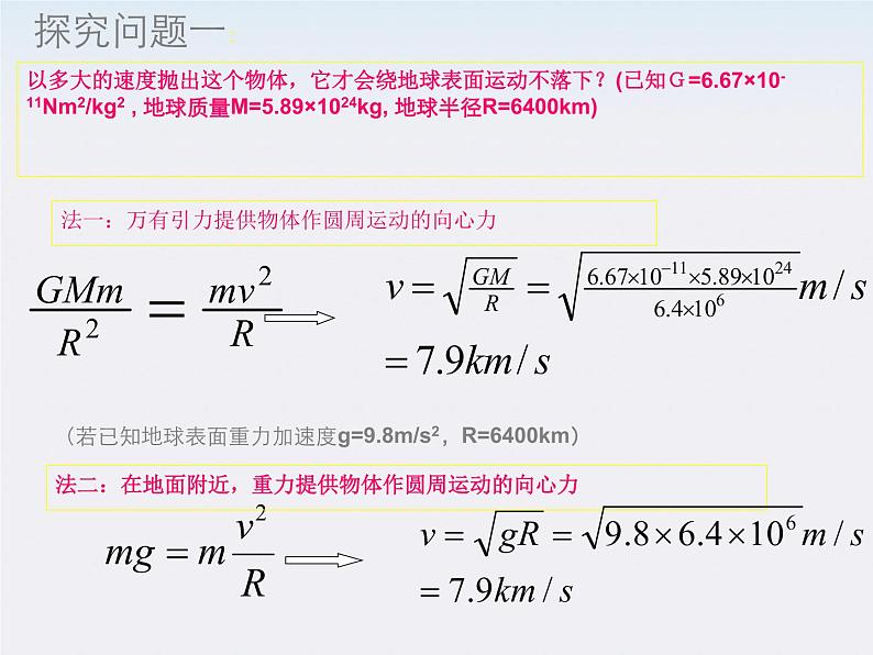 山东省沂水一中高一物理 6.5《宇宙航行》课件（人教版必修2）第6页
