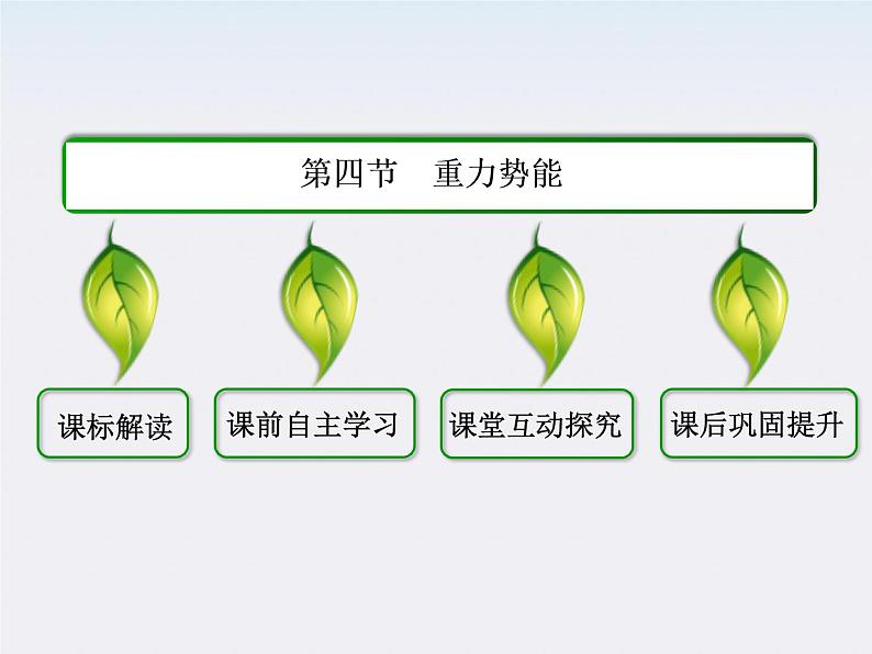 版高中物理（人教版必修2）同步学习方略课件7-4《重力势能》第2页