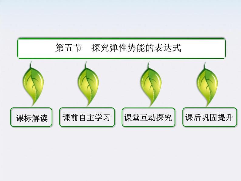 版高中物理（人教版必修2）同步学习方略课件7-5《探究弹性势能的表达式》第2页