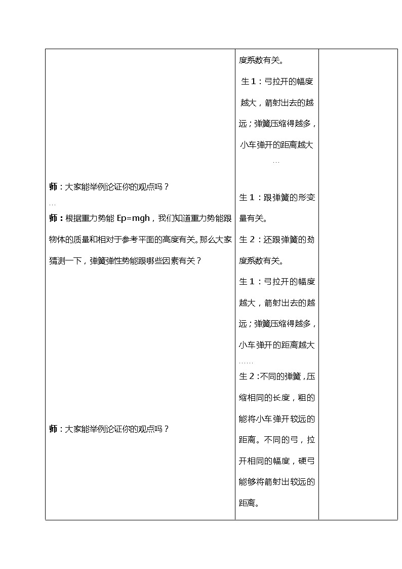 山东省郯城三中高一物理教案：7.5《探究弹性势能的表达式》1（人教版必修2）03