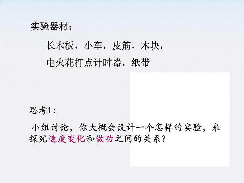 湖北省恩施第二中学高一物理  探究功与物体速度变化的关系精品课件 新人教版第2页