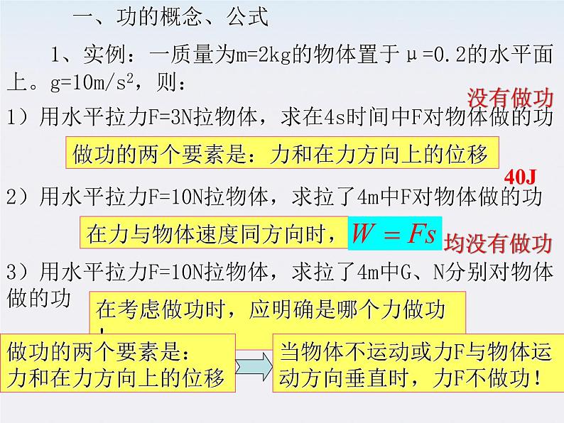 湖北省恩施第二中学高一物理 《功》精品课件1 新人教版必修2第2页