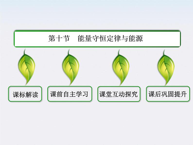 版高中物理（人教版必修2）同步学习方略课件7-10《能量守恒定律与能源》第2页