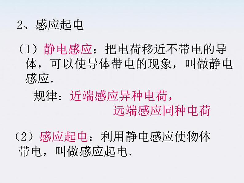 山东省沂水县第一中学高二物理《电荷及其守恒定律》课件（新人教版选修3-1）04