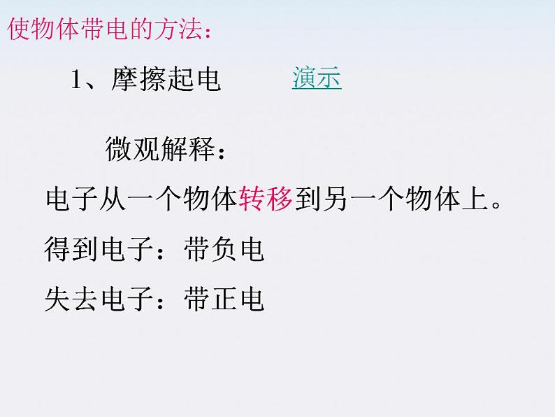 高一物理课件 1.1《 电荷及其守恒定律》 5 新人教版选修3-106