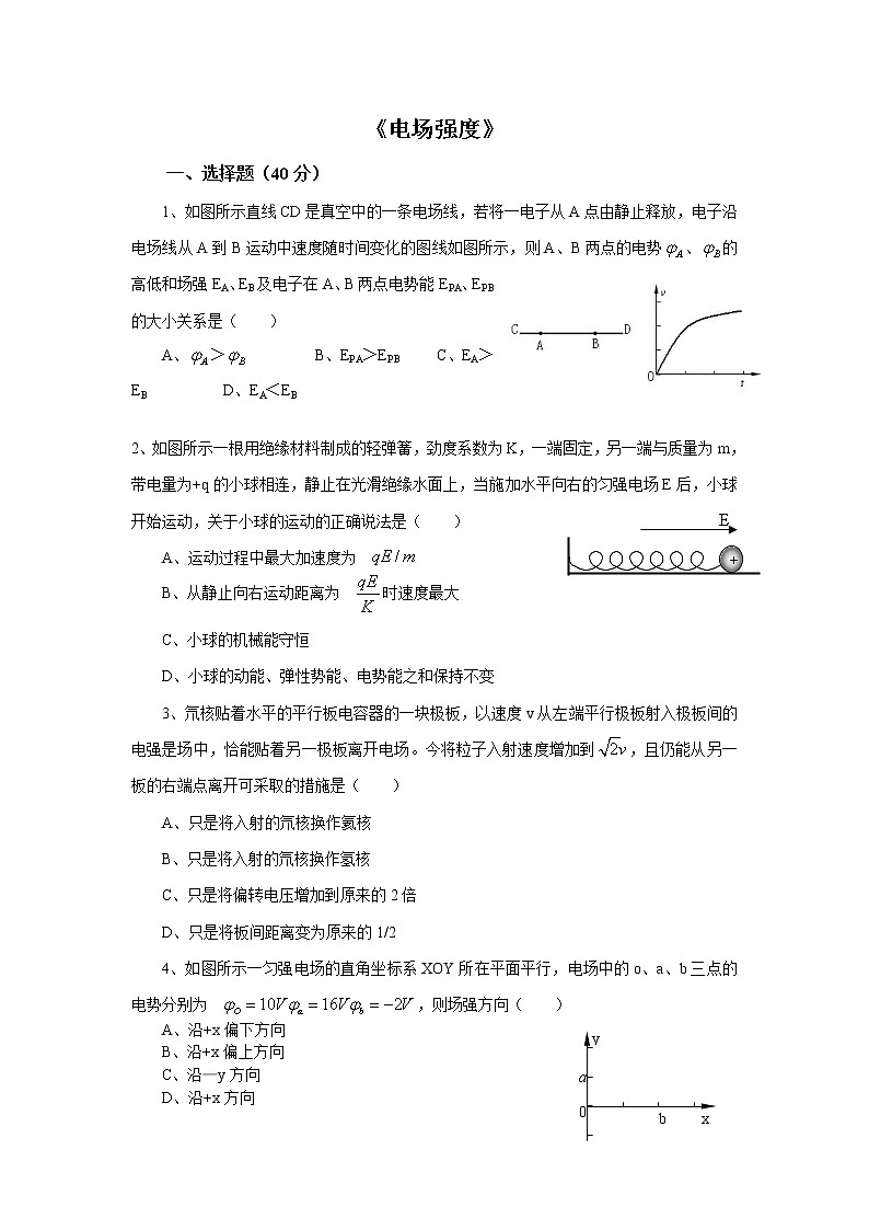 《电场强度》同步练习7（人教版选修3-1）01