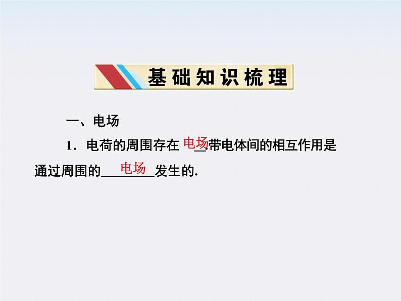 高二物理培优人教版选修3-1课件 第1章静电场 第3节《电场强度》第4页