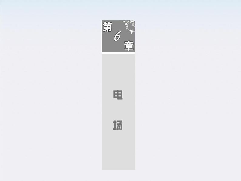 高考物理冲刺专题复习课件第六章   第一讲   电场强度01