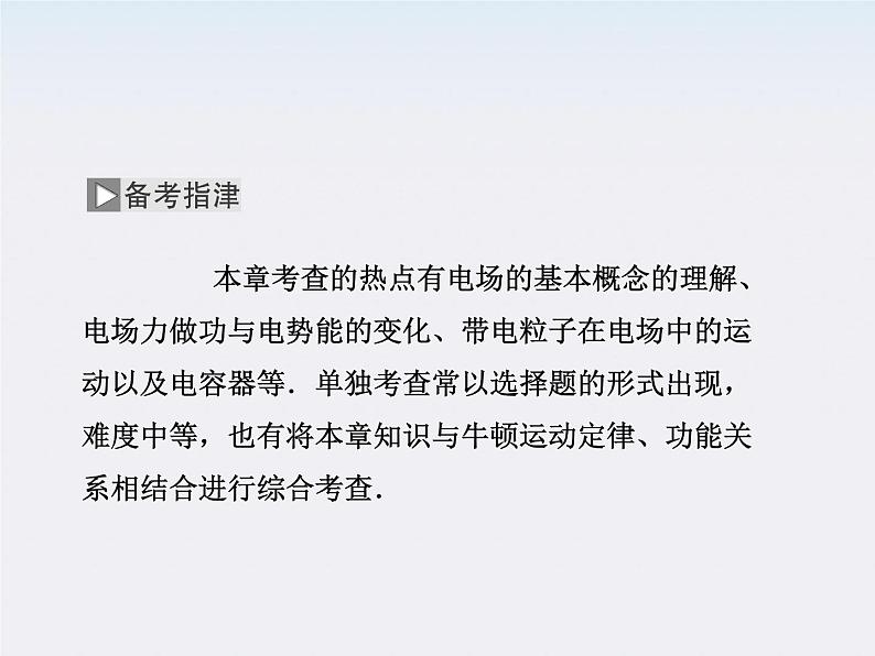 高考物理冲刺专题复习课件第六章   第一讲   电场强度05