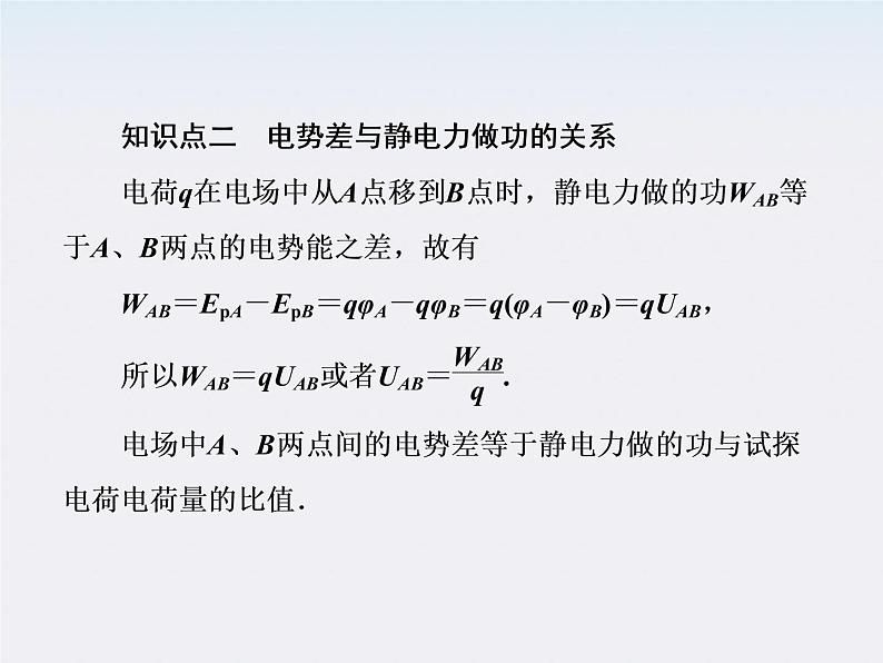 2013版高中物理（新课标人教版 选修3-1）同步学习方略课件1-5《电势差》第7页