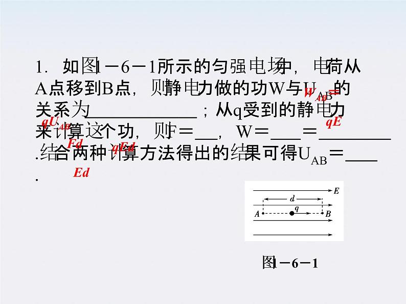 物理：1.6《电势差与电场强度的关系》基础知识讲解课件（新人教版选修3-1）04