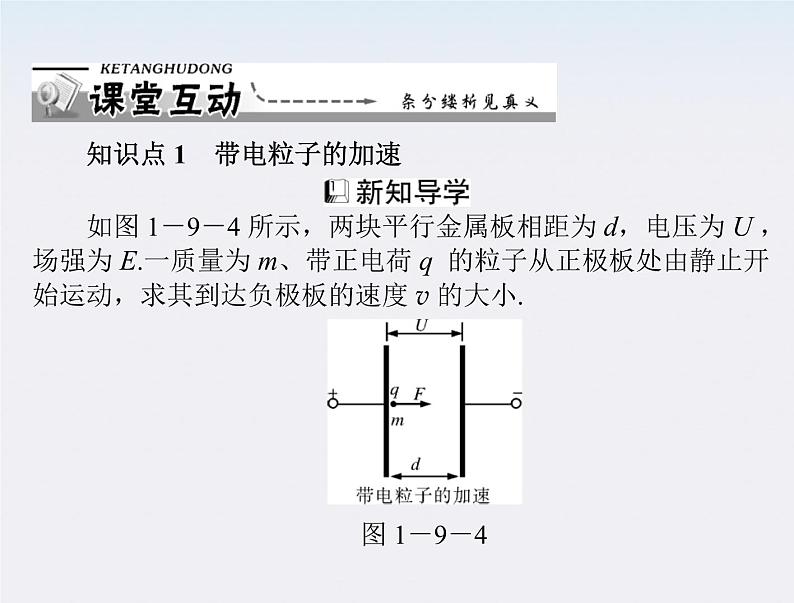 高二物理人教版选修3-1第一章第9节《带电粒子在电场中的运动》（新人教版）课件PPT第8页