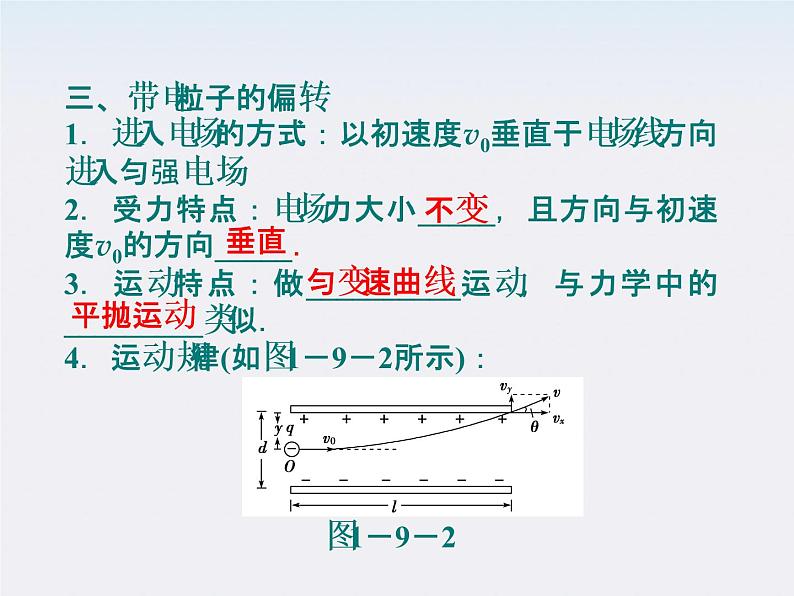 物理：第9节　带电粒子在电场中的运动 课件（人教版选修3-1）06