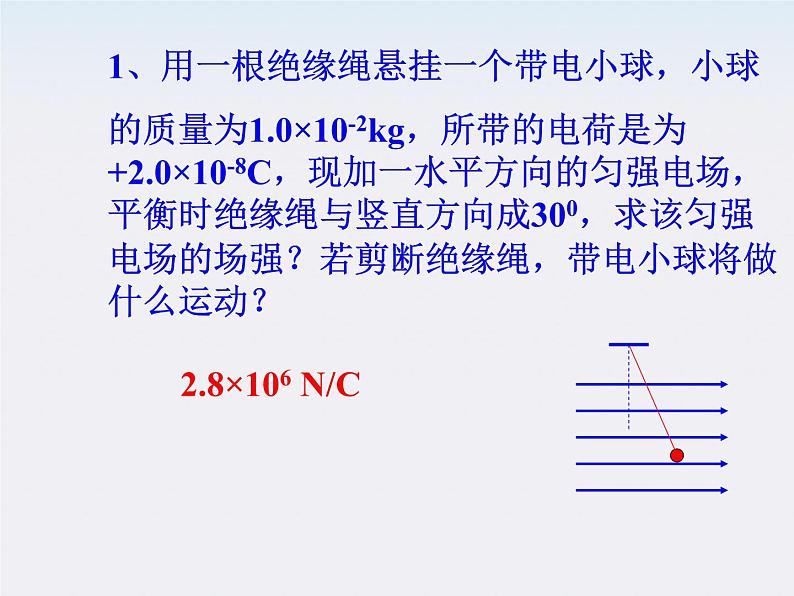 【精品】高二物理课件 1.9 带电粒子在电场中的运动 7（人教版选修3-1）05