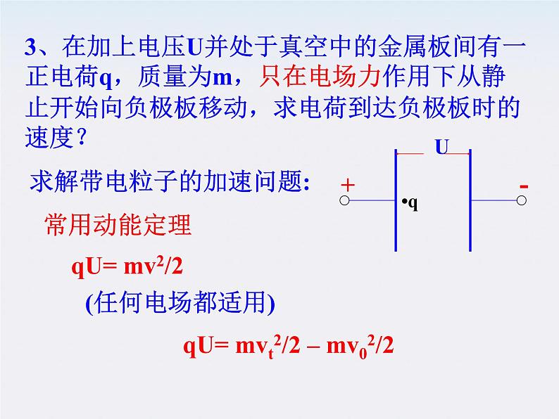 【精品】高二物理课件 1.9 带电粒子在电场中的运动 7（人教版选修3-1）07