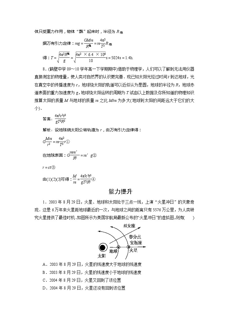 高中物理复习三维一体人教版必修2同步检测 6-403