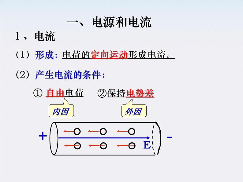 物理精品课件：人教版选修3-1 电源和电流01