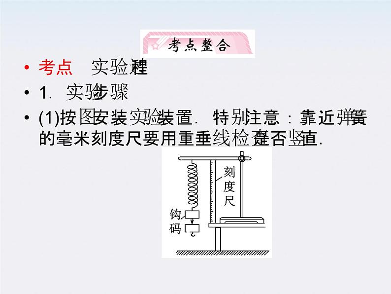 高考物理人教版必修1 2.4《实验：探究弹力和弹簧伸长的关系》课件06