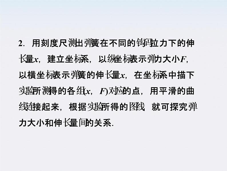 高一物理课件 第3章 实验：探究弹力和弹簧伸长的关系 （人教版必修1）第4页