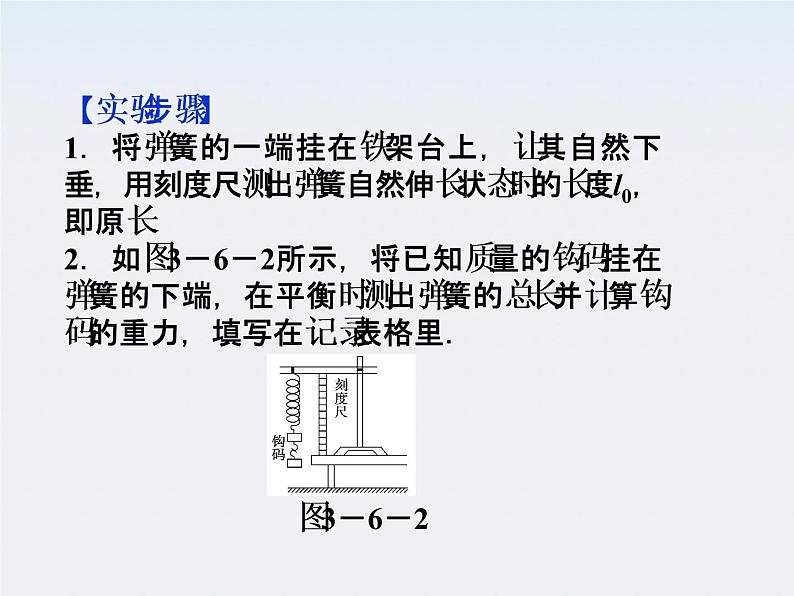 高一物理课件 第3章 实验：探究弹力和弹簧伸长的关系 （人教版必修1）第6页