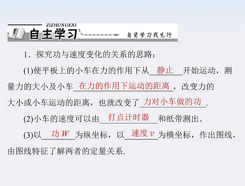 年高中物理 第七章 6《实验 探究功与速度变化的关系》课件（新人教版必修2）第2页