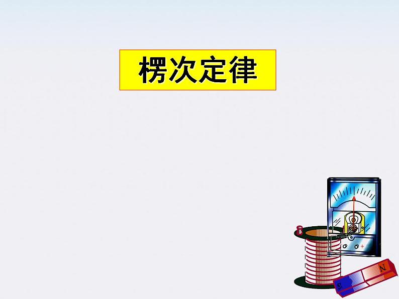 【最新课件】物理：人教版必修二  动能　楞次定律第1页