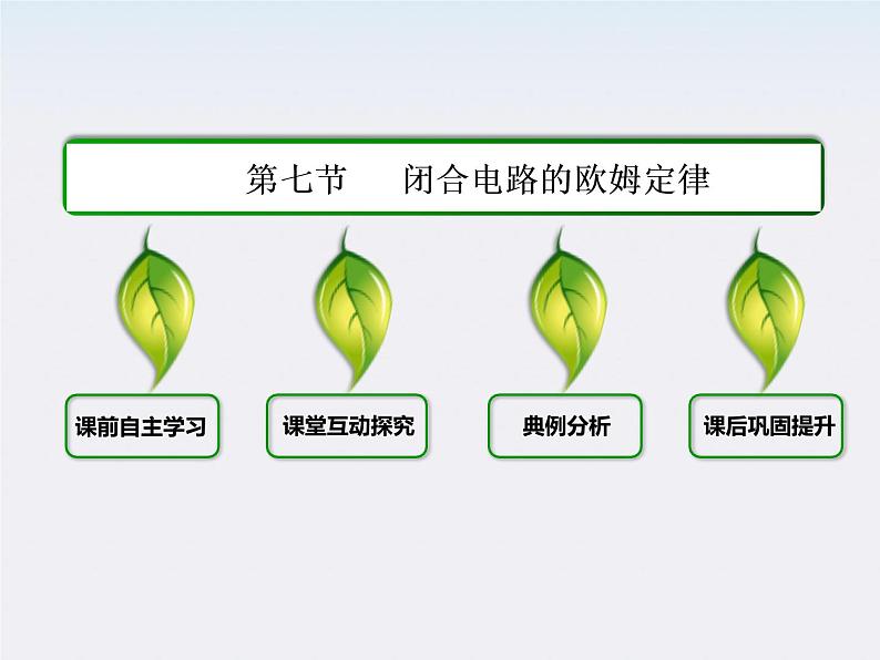 【山西版】年高中物理人教选修3-1 2.7《闭合电路的欧姆定律》课件第2页