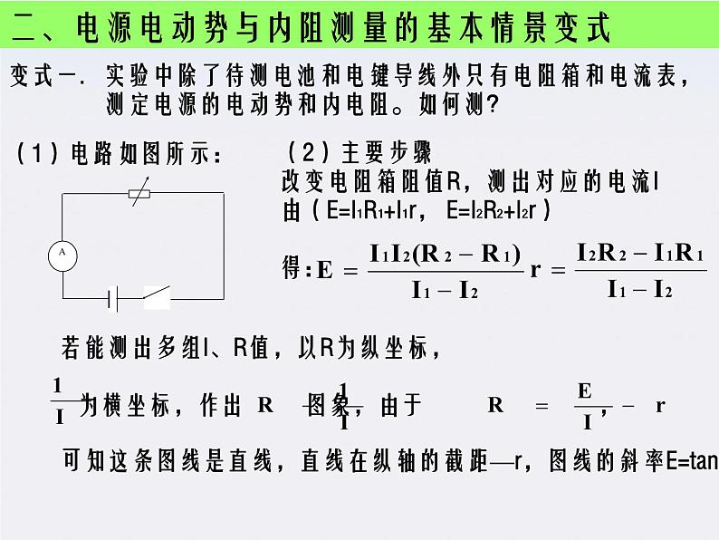 《实验：测定电池的电动势和内阻》课件4（13张PPT） (新人教版选修3-1)第6页