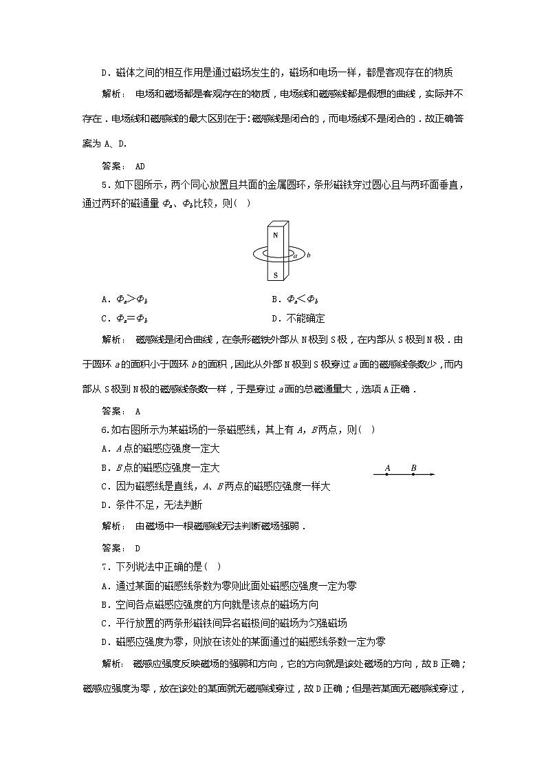 2011高二物理：3.3.几种常见的磁场_同步测试（人教版选修3-1）第2页