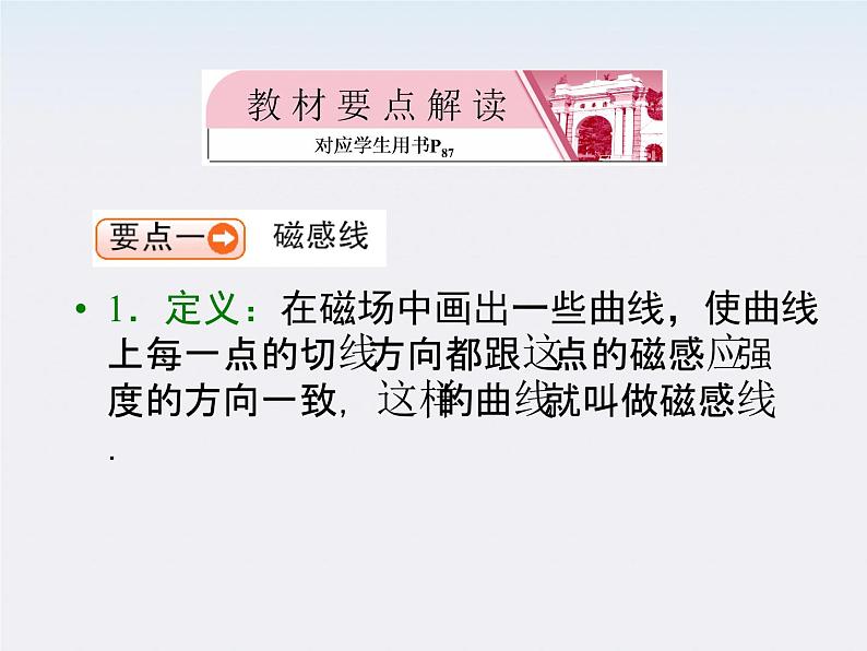 【名师同步导学】学年高二物理第3章第3节《几种常见的磁场》课件（新人教版选修3-1）第4页