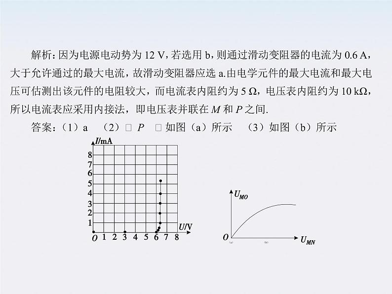 【】届高三物理复习课件（25）  测绘小灯泡的伏安特性曲线第8页