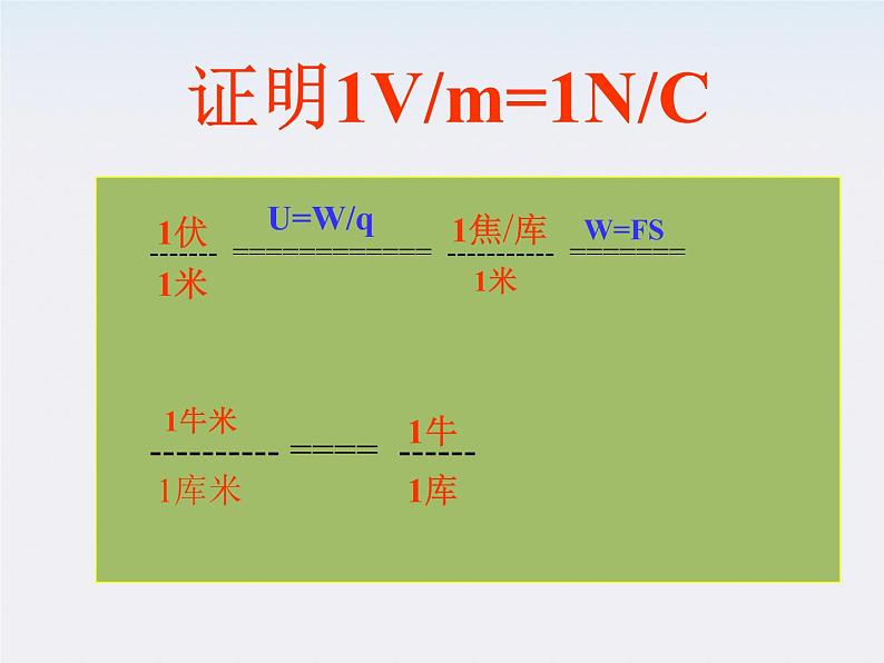 高二物理课件人教版选修三 电势差和电场强度的关系106