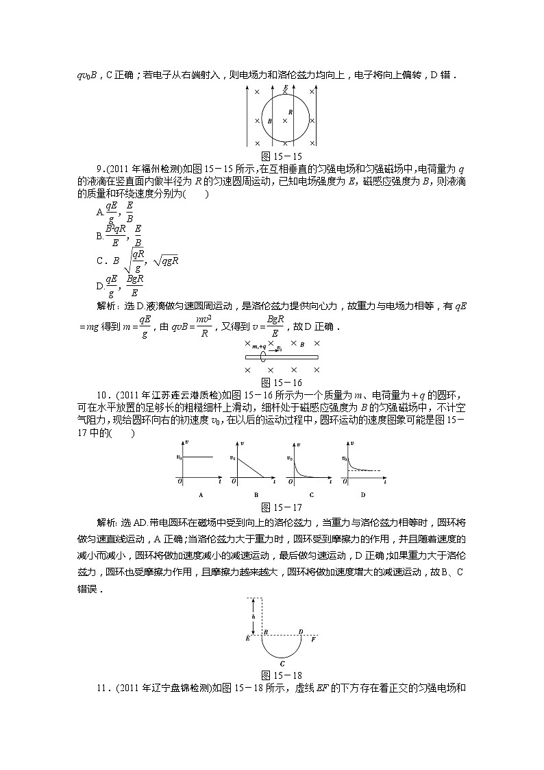 高中物理核心要点突破系列：第15章《磁场》章末综合检测（人教版选修3-1）03