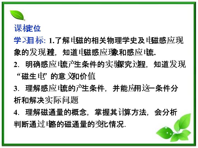 第四章《划时代的发现》《探究点磁感应的产生条件》 精品课件（新人教版选修3-2）02