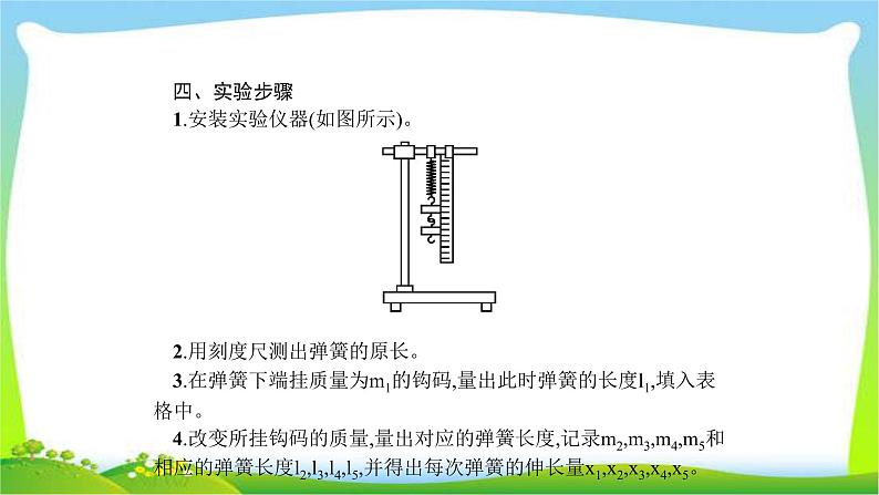 高考物理总复习2.4实验2探究弹力和弹簧伸长的关系优质课件PPT第3页