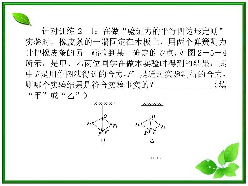 高三物理复习课件（5） 实验：验证力的平行四边形定则第8页