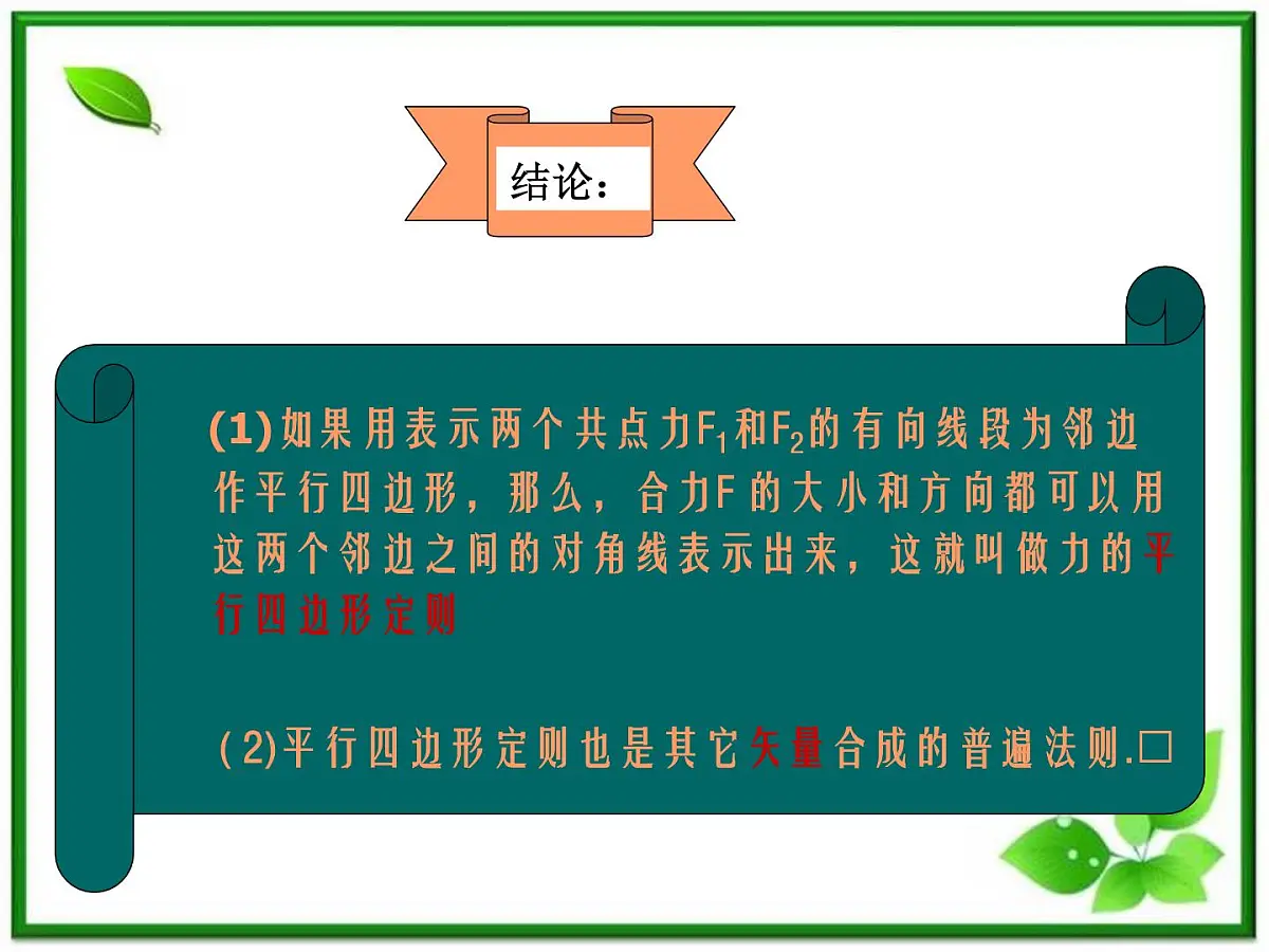 高中物理人教版必修1课件 《力的合成》2第6页