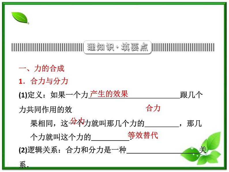 高考物理冲刺专题复习课件第二章   第二讲   力的合成与分解03