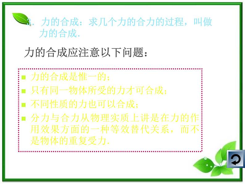 高中物理人教版必修1课件 力的合成2第5页