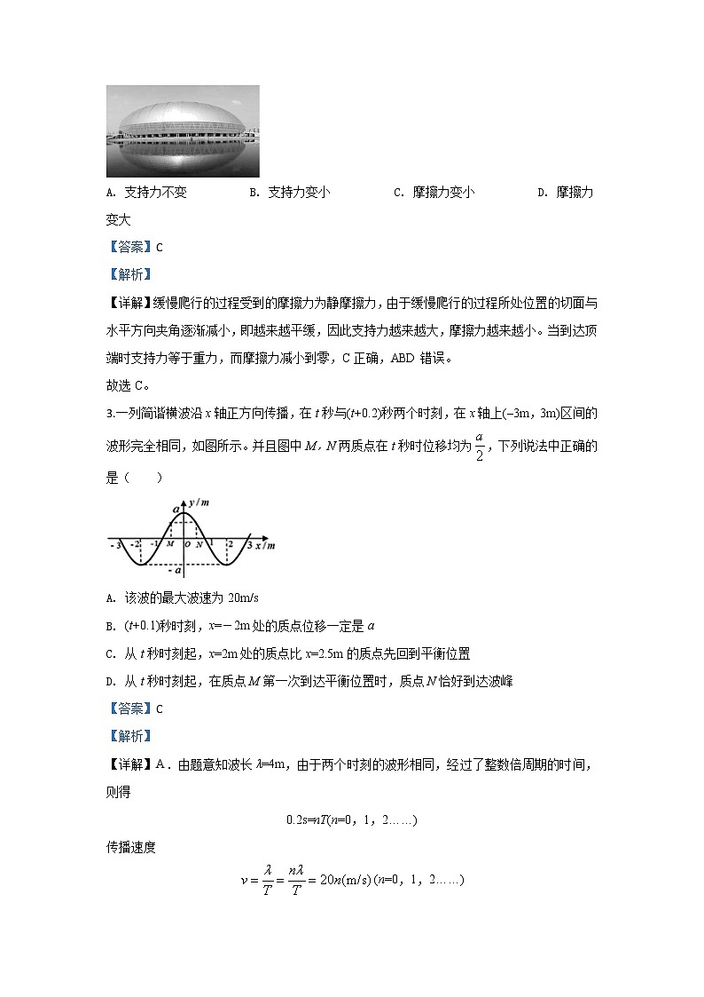天津市南开区2020届高三下学期二模物理试题 Word版含解析02