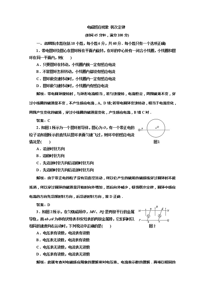高考物理创新方案（人教版） 同步 ：      电磁感应现象 楞次定律练习题第1页